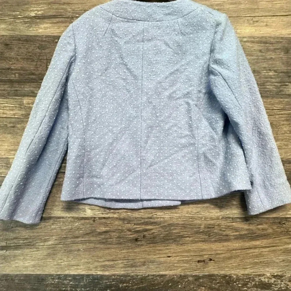Pendleton Light Blue Blazer with Cozy Fit and Round Neckline - Picture 2 of 5